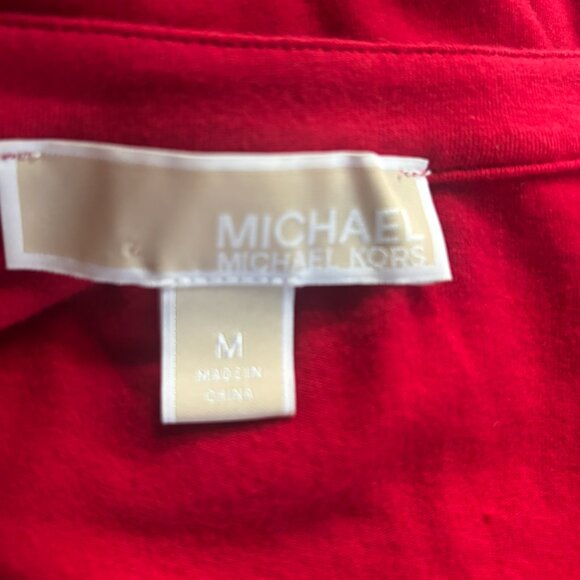 Michael Kors - Red Long Sleeve Blouse Top (Size: M) - Picture 3 of 6